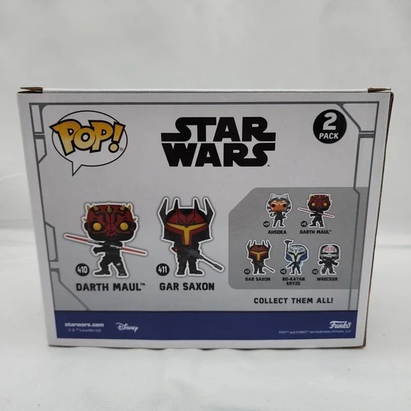 Funko Pop Star Wars Darth Maul Gar Saxon 2 Pack Limited Edition Glow in Dark - Picture 3 of 6